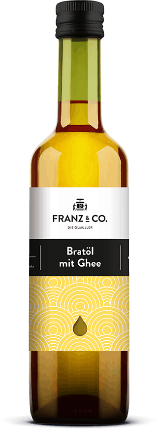 500 ml Flasche Bio-Bratöl mit Ghee von FRANZ & CO.