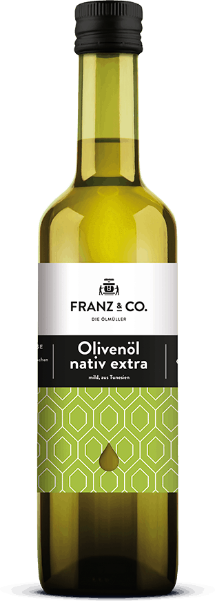 500 ml Flasche Bio-Olivenöl mild nativ extra von FRANZ & CO.