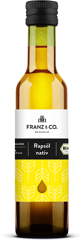 250 ml Flasche natives Bio-Rapsöl von FRANZ & CO.