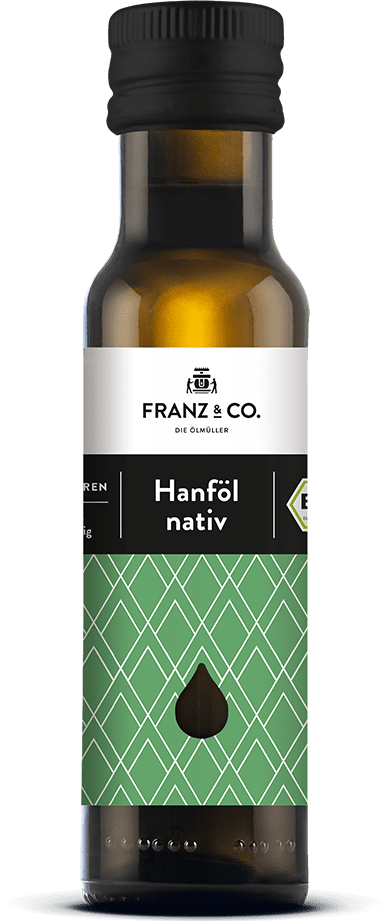 100 ml Flasche natives Bio-Hanföl von FRANZ & CO.