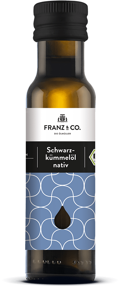100 ml Flasche natives Bio-Schwarzkümmelöl von FRANZ & CO.