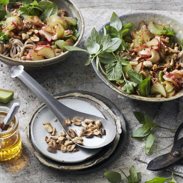 Asiatischer Rhabarber-Erdnuss-Salat